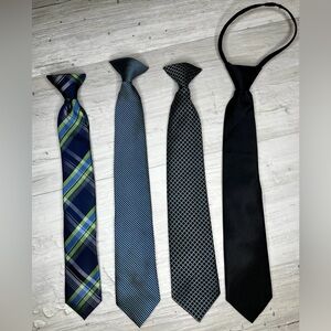Size Boy/teen Assorted Ties in Blue, Black, and Green